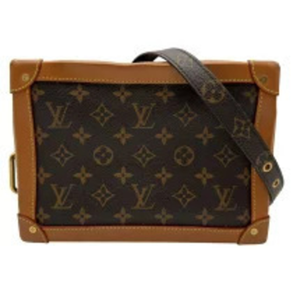 Louis Vuitton Soft Trunk Brown Monogram Leather Shoulder Bag